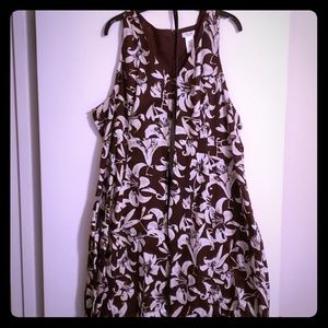 Brown and cream dress